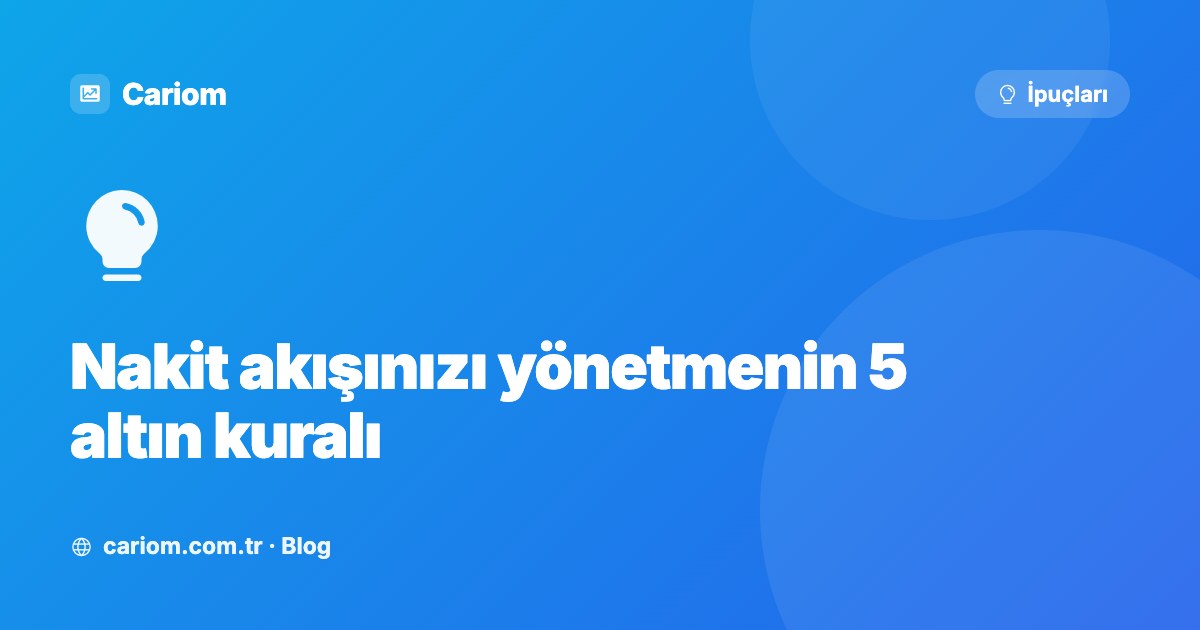 Nakit akışı yönetimi: hesap makinesi ve nakit ile işletme finans planlaması