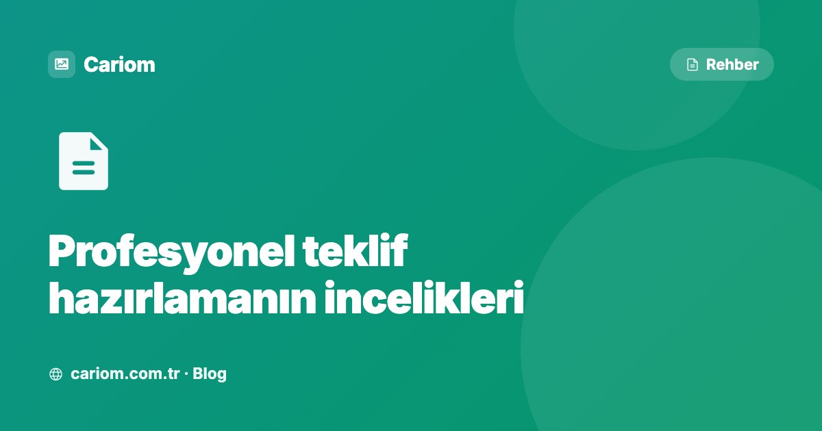 Profesyonel teklif hazırlama: masa üstünde belge, not ve planlama çalışması